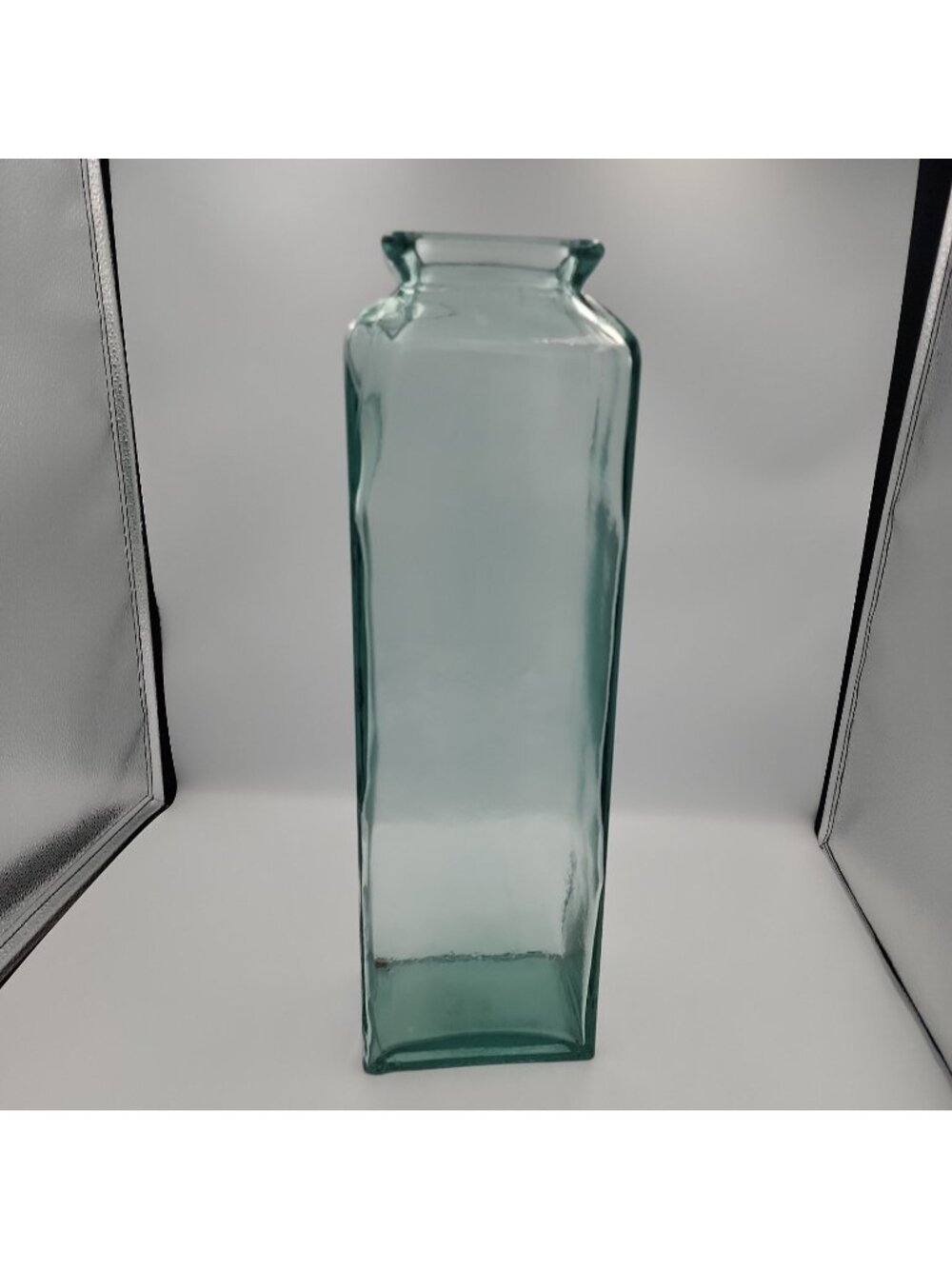 Recycled Greenish Blue Glass Vase 17.5"
